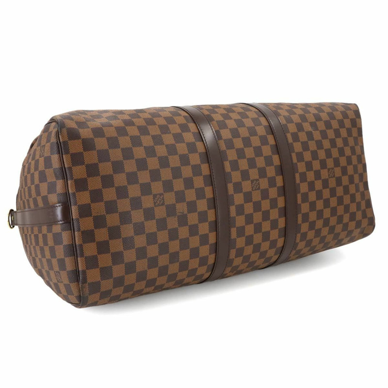 Louis Vuitton Damier Keepall Bandouliere 55 兩用波士頓單肩包,Ebene 皮革材質,N41414-3