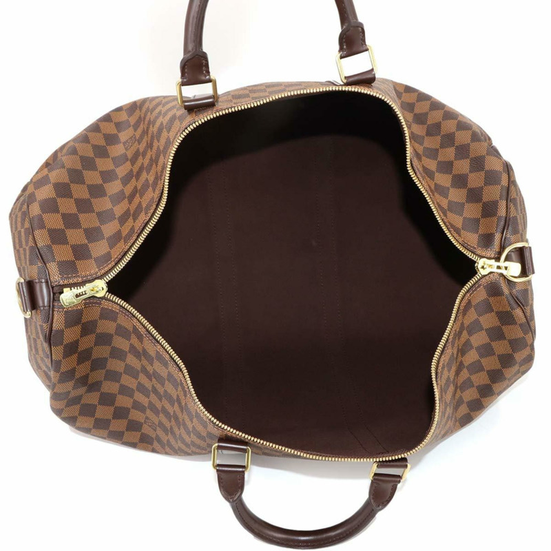 Louis Vuitton Damier Keepall Bandouliere 55 兩用波士頓單肩包,Ebene 皮革材質,N41414-5