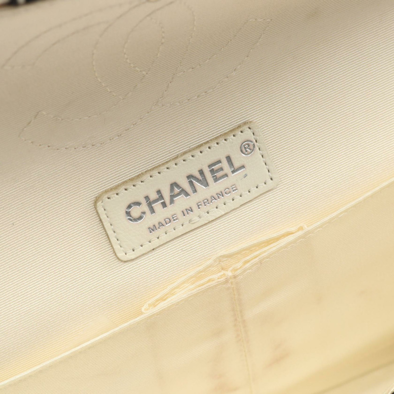 CHANEL Matelasse 雙翻蓋鏈條單肩包帆布面料流蘇 SHW 二手 CC-3