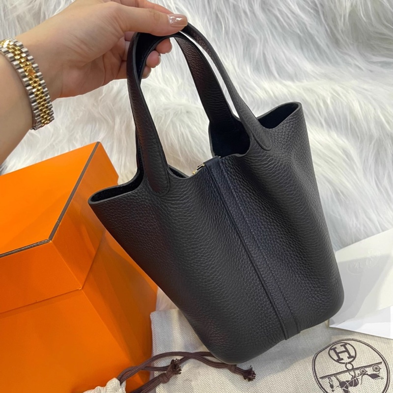 🈶購證 #全新全配 #K刻 愛馬仕黑金菜籃子18 Togo皮-0