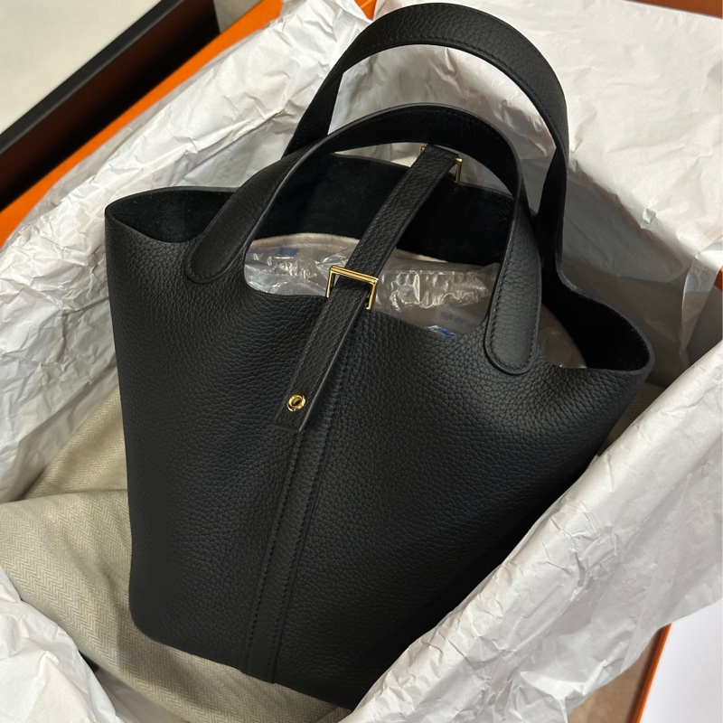 🈶購證 #全新全配 #K刻 愛馬仕黑金菜籃子18 Togo皮-2
