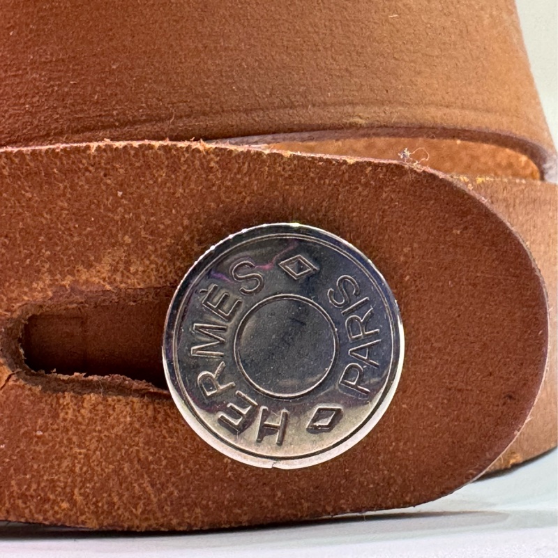 HERMÈS 雙圈 啡色 皮革 手帶-13