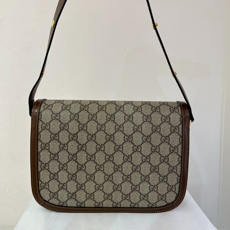 GUCCI烏木邊PVC1955口蓋包-6