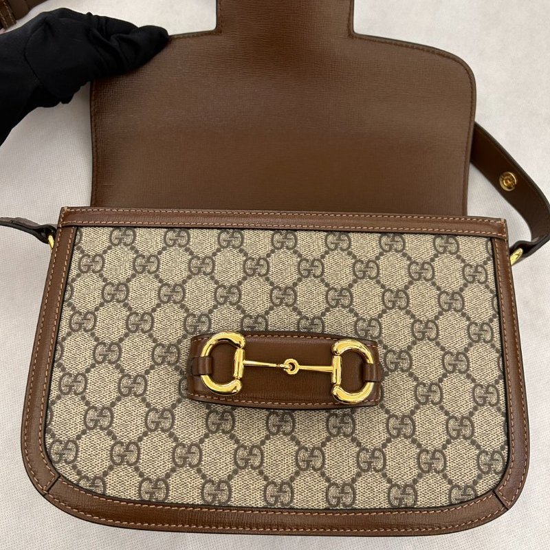GUCCI烏木邊PVC1955口蓋包-7