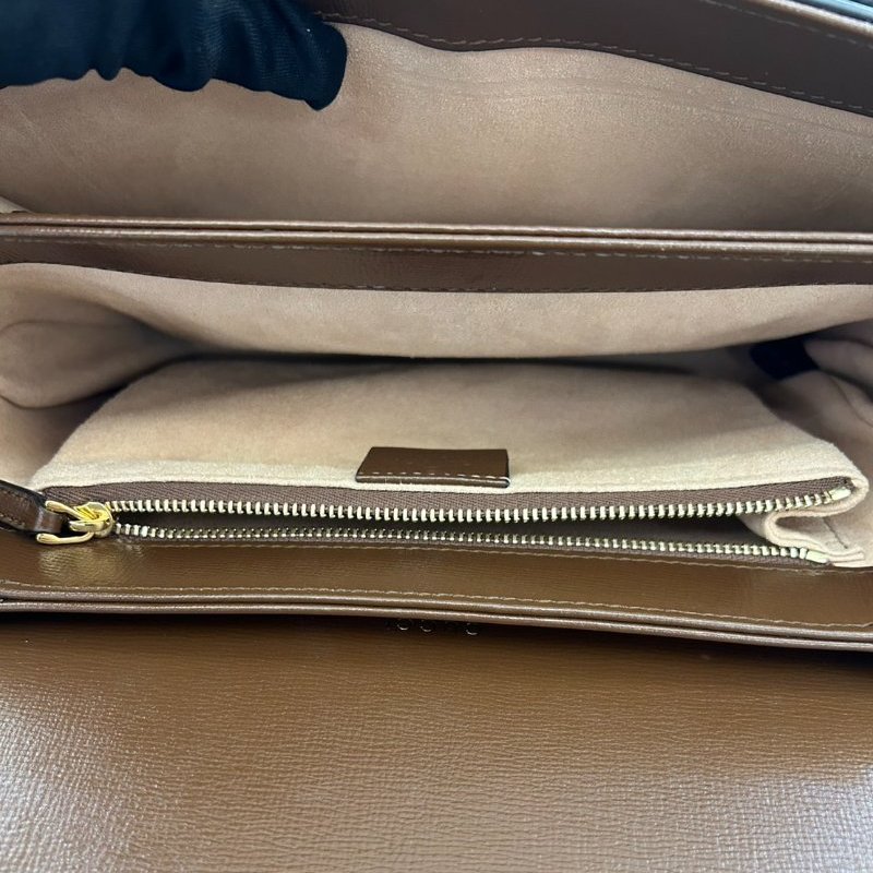 GUCCI烏木邊PVC1955口蓋包-8