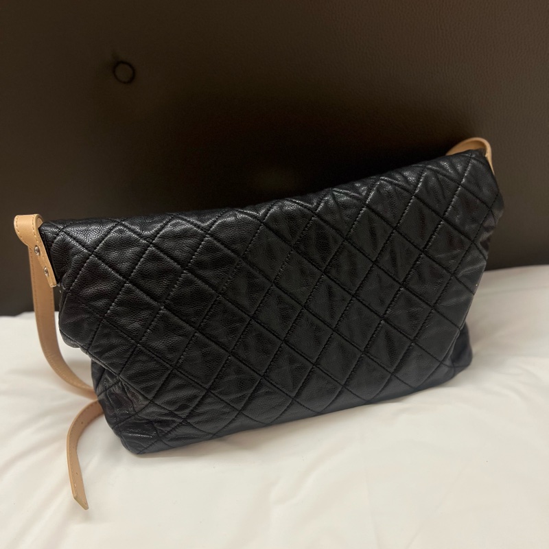 黑色絎縫魚子醬皮革 Reissue 2.55 手提斜背單肩包 #割愛價58800配銀色做舊金屬配件 時髦到不行-12