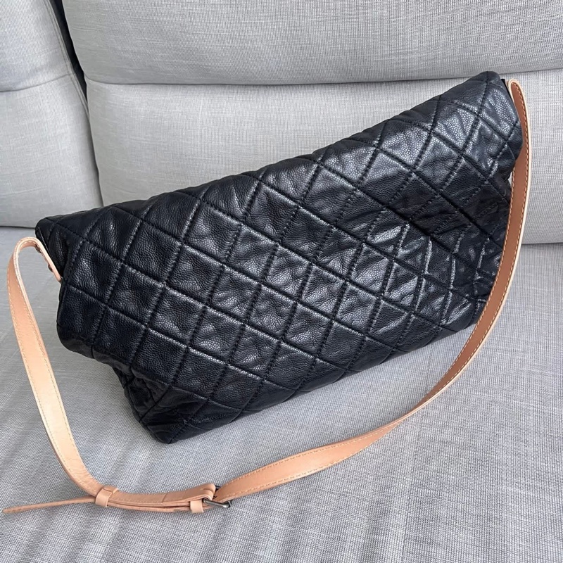 黑色絎縫魚子醬皮革 Reissue 2.55 手提斜背單肩包 #割愛價58800配銀色做舊金屬配件 時髦到不行-19