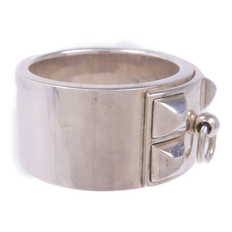 HERMES 925純銀Collier De Chien Ring戒指Hermes#56/US#7.5-3
