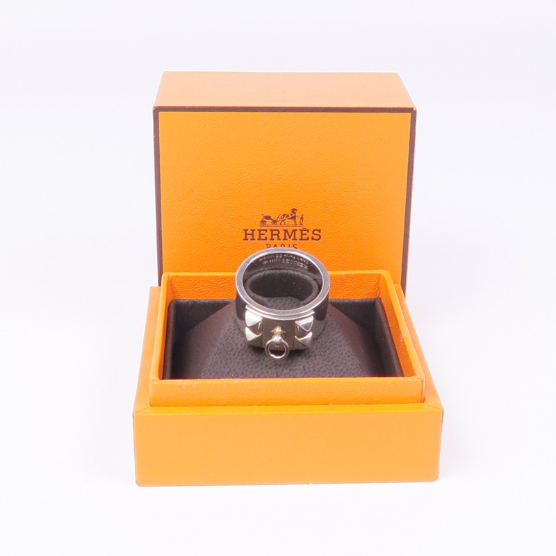 HERMES 925純銀Collier De Chien Ring戒指Hermes#56/US#7.5-8