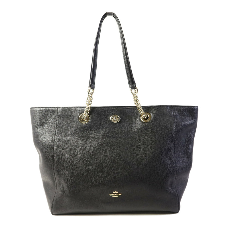 COACH 牛皮皮革Shoulder Bag金扣肩背袋-0