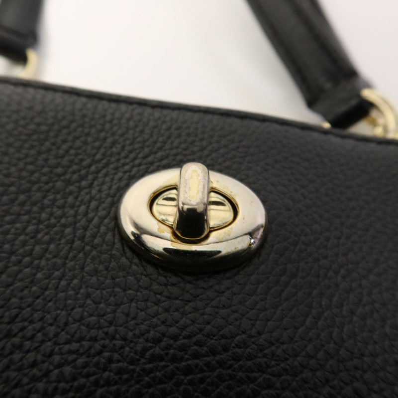 COACH 牛皮皮革Shoulder Bag金扣肩背袋-9