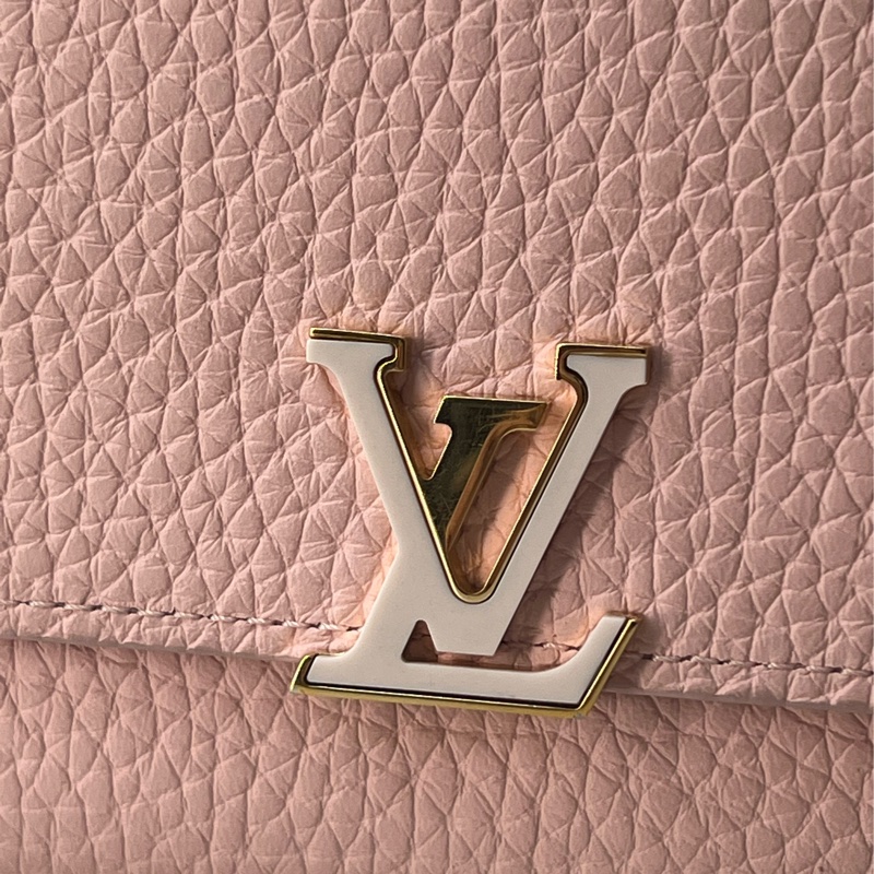 💗香緹國際精品💗 LV 粉色牛皮中夾-2