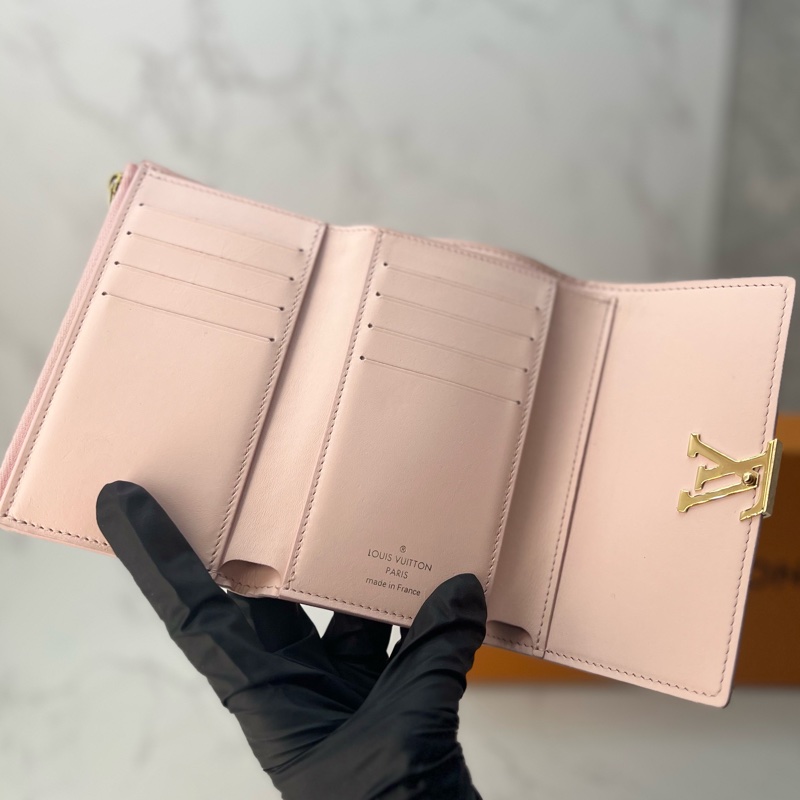 💗香緹國際精品💗 LV 粉色牛皮中夾-7
