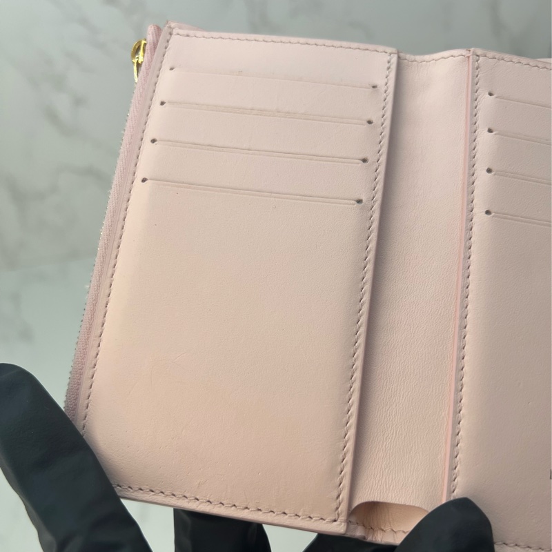 💗香緹國際精品💗 LV 粉色牛皮中夾-8