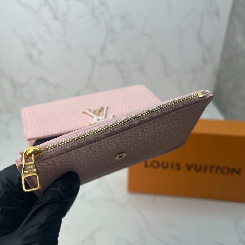 💗香緹國際精品💗 LV 粉色牛皮中夾-12