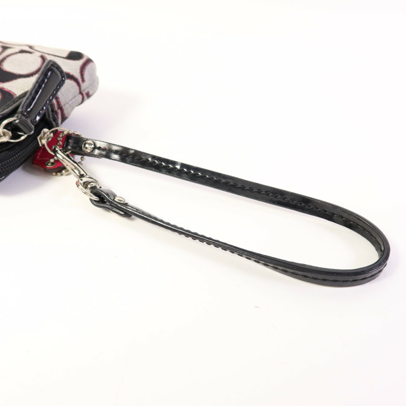 COACH 帆布Pouch wallet銀扣長錢包-5