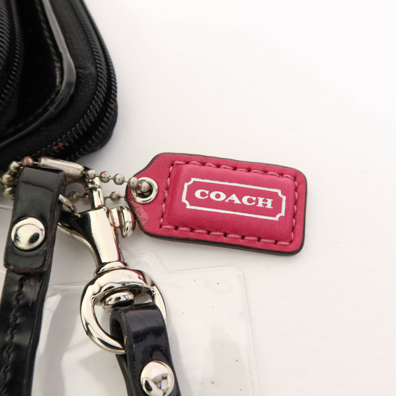 COACH 帆布Pouch wallet銀扣長錢包-8