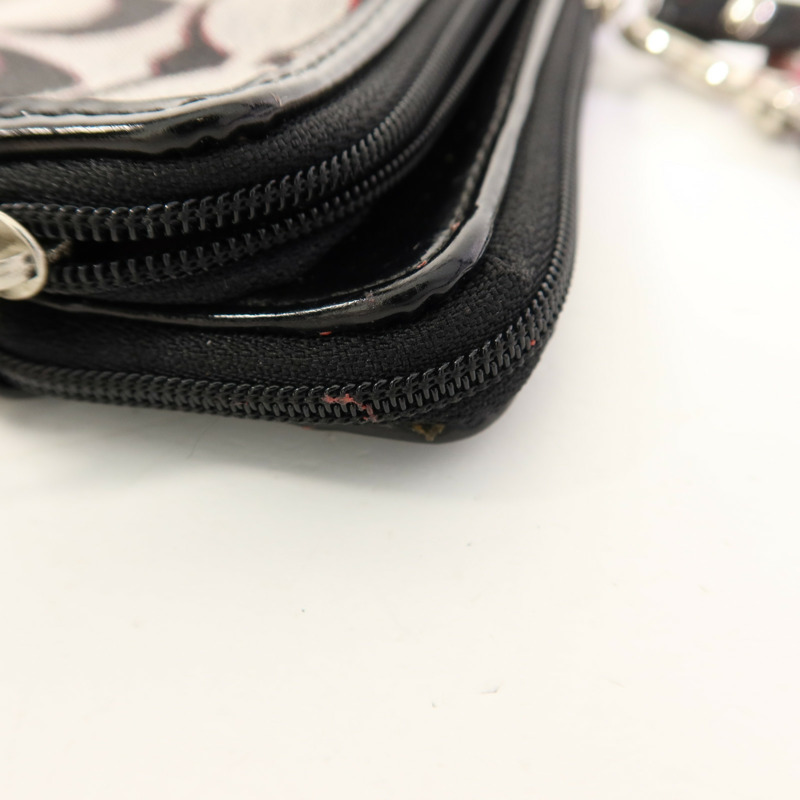 COACH 帆布Pouch wallet銀扣長錢包-17