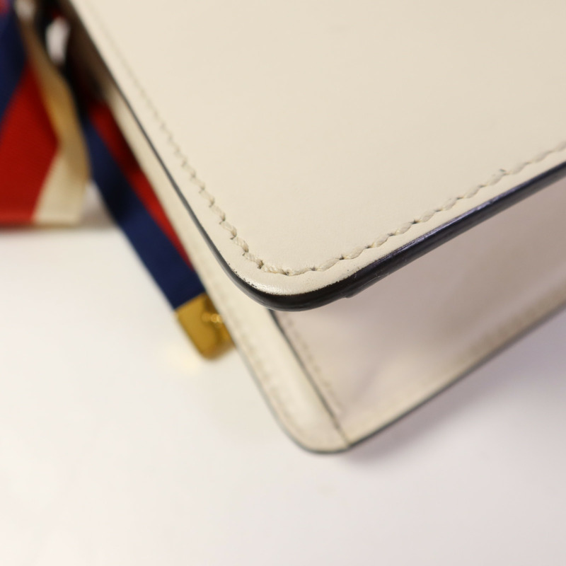 GUCCI 牛皮皮革Sylvie金扣肩背袋-13