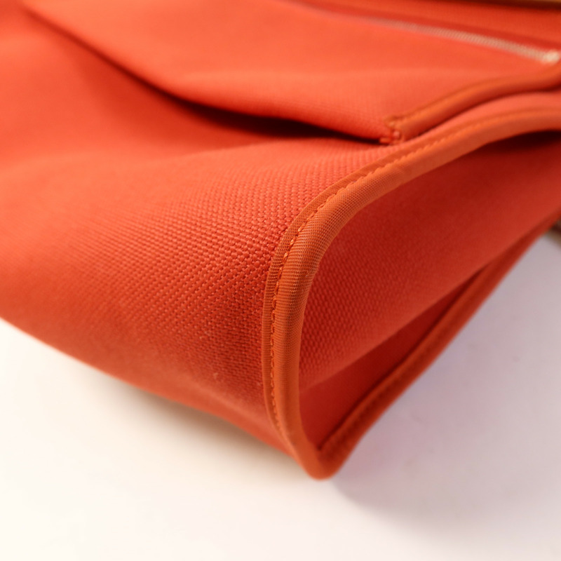 HERMES 帆布Herbag PM銀扣手挽肩背兩用袋-15