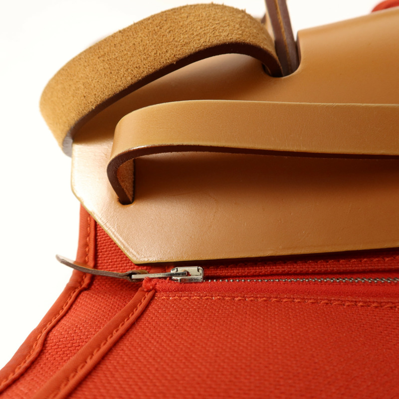 HERMES 帆布Herbag PM銀扣手挽肩背兩用袋-18