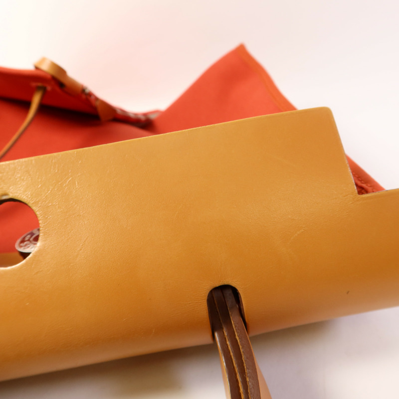 HERMES 帆布Herbag PM銀扣手挽肩背兩用袋-20