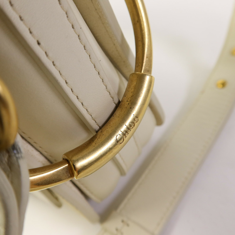 Chloe 牛皮皮革Shoulder Bag金扣肩背袋-18