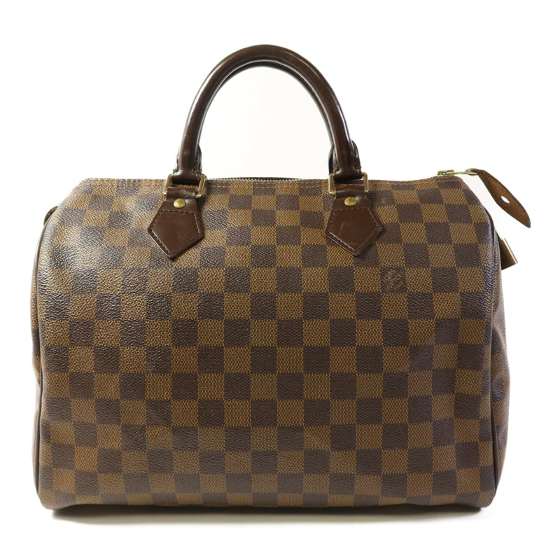 LOUIS VUITTON Damier Speedy 30金扣手挽袋-0