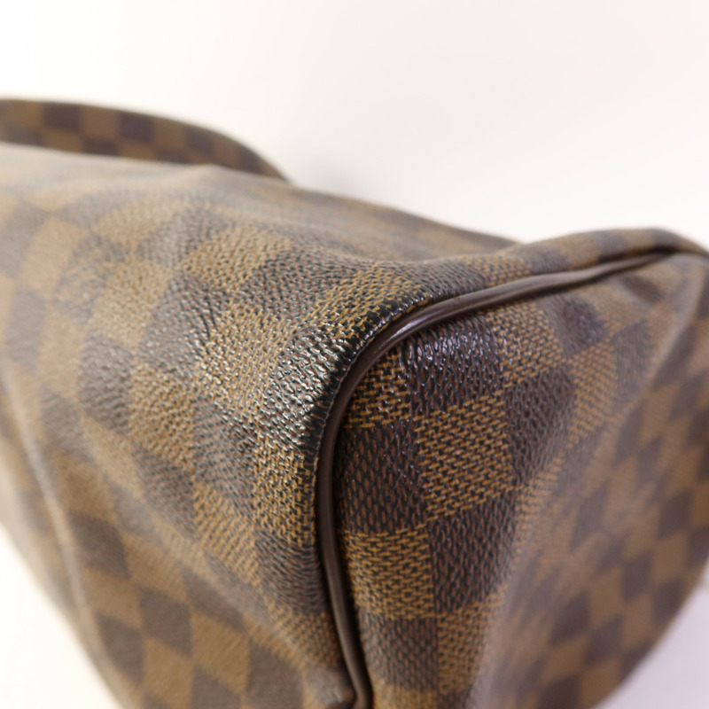 LOUIS VUITTON Damier Speedy 30金扣手挽袋-12