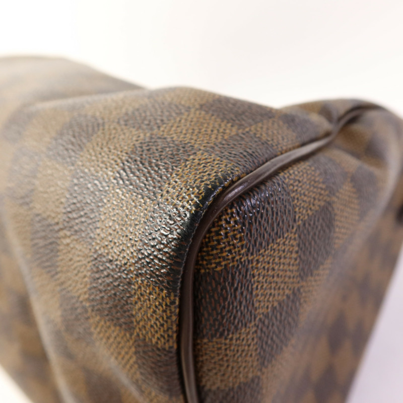 LOUIS VUITTON Damier Speedy 30金扣手挽袋-14