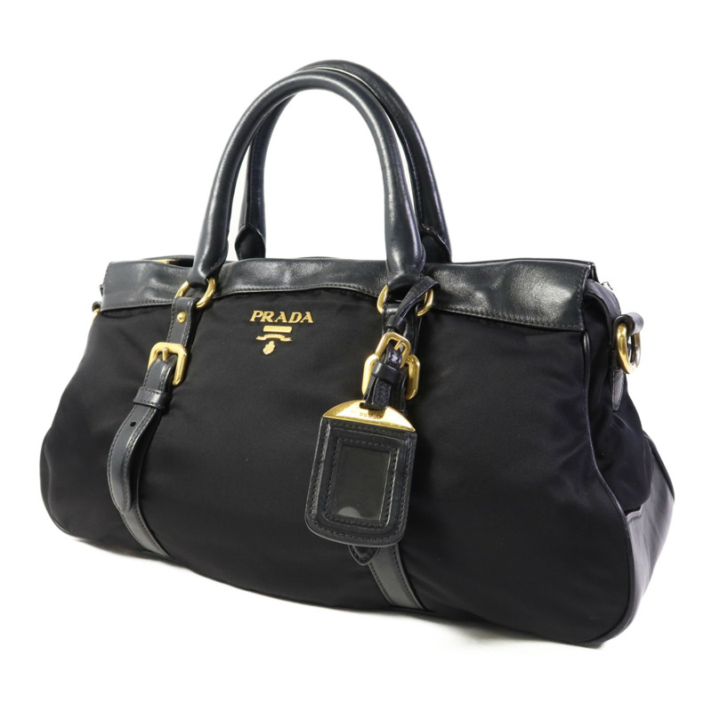 PRADA 尼龍2Way Shoulder Bag金扣手挽肩背兩用袋-2
