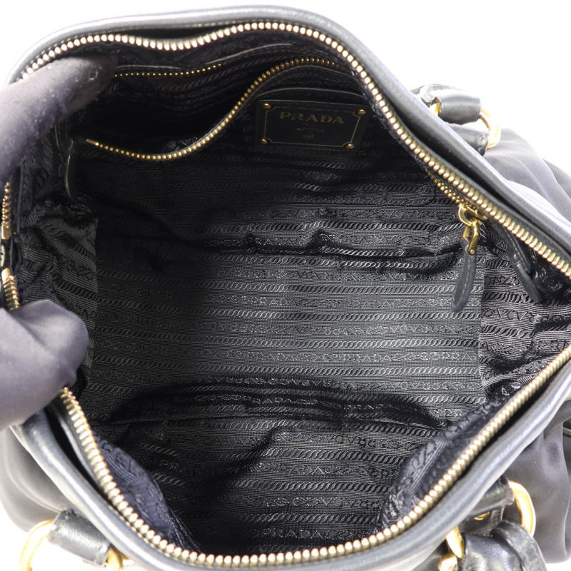 PRADA 尼龍2Way Shoulder Bag金扣手挽肩背兩用袋-5