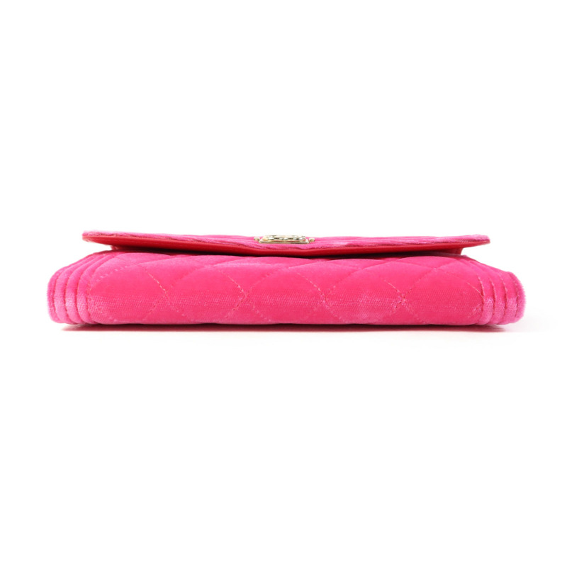 CHANEL 天鵝絨Boy WOC Wallet On Chain銀扣肩背袋-3