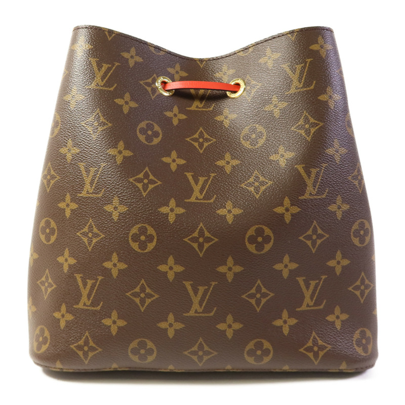 LOUIS VUITTON Monogram Neo Noe Bucket Bag金扣肩背袋Coquelicot-1