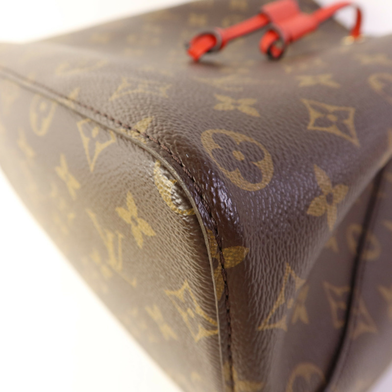 LOUIS VUITTON Monogram Neo Noe Bucket Bag金扣肩背袋Coquelicot-10