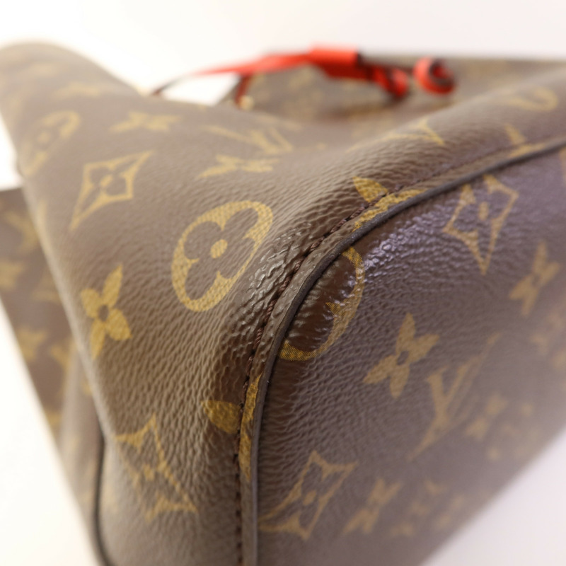 LOUIS VUITTON Monogram Neo Noe Bucket Bag金扣肩背袋Coquelicot-11