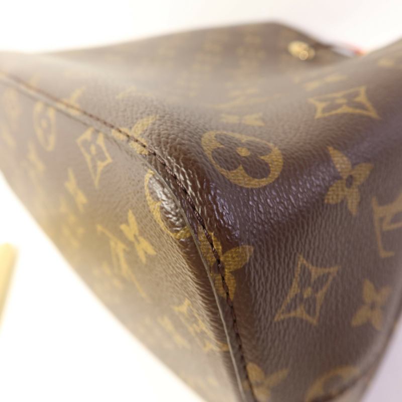 LOUIS VUITTON Monogram Neo Noe Bucket Bag金扣肩背袋Coquelicot-12