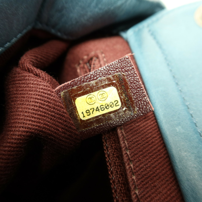 CHANEL 牛皮皮革Chain Shoulder銀扣鏈帶肩背袋-10