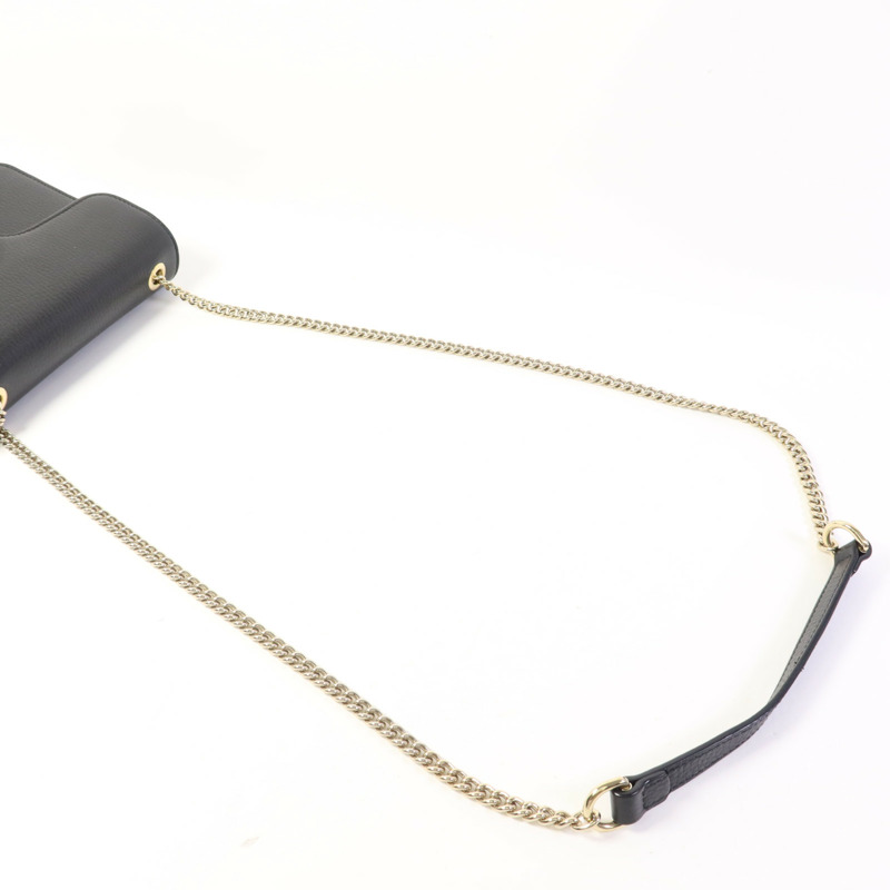 GUCCI 牛皮皮革Interlock金扣肩背袋-4