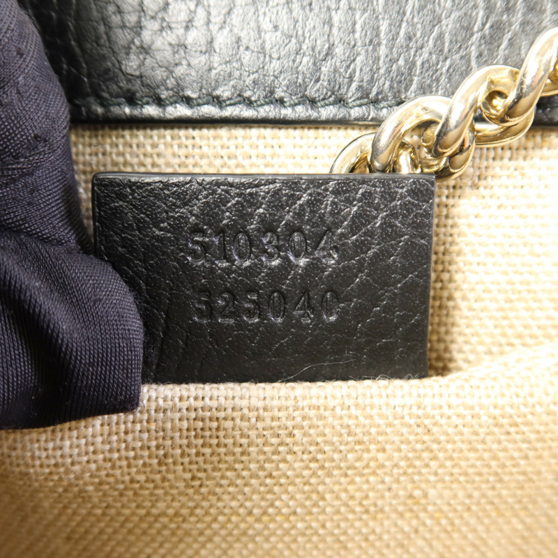 GUCCI 牛皮皮革Interlock金扣肩背袋-7