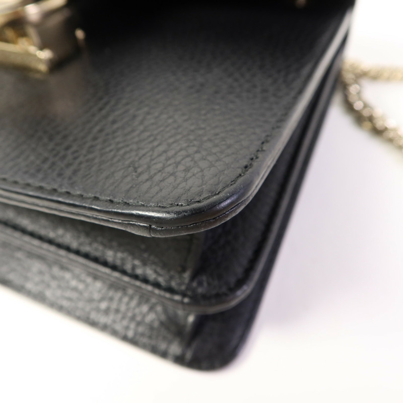GUCCI 牛皮皮革Interlock金扣肩背袋-10