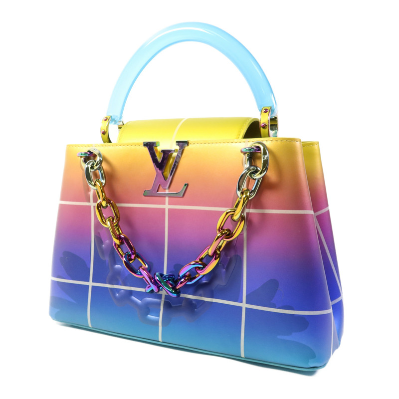 LOUIS VUITTON 牛皮皮革Bolsa Capucines MM手挽肩背兩用袋-2