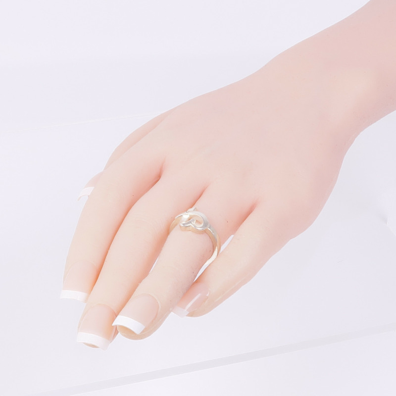 TIFFANY&CO 925純銀Paloma Picasso Heart Diamond Ring鑽石戒指US#5.75-9