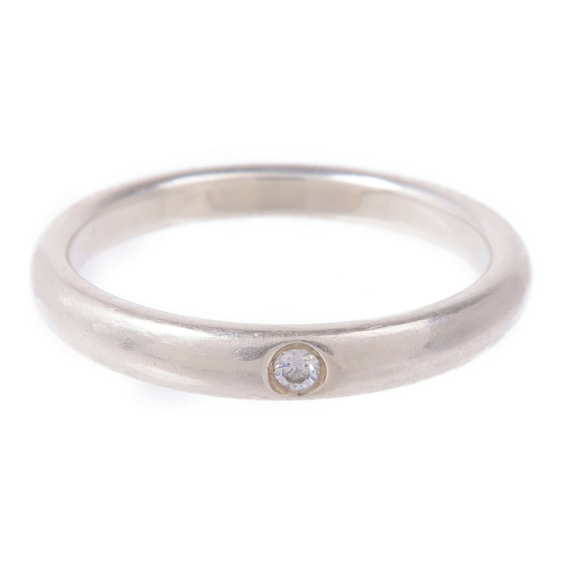 TIFFANY&CO 925純銀Elsa Peretti Band Diamond Ring鑽石戒指US#7-1