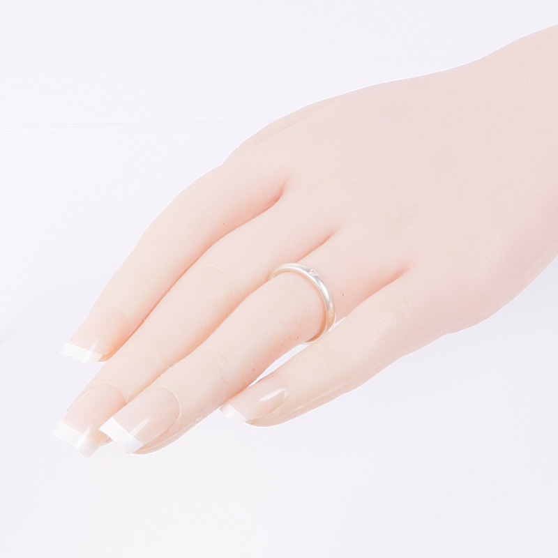 TIFFANY&CO 925純銀Elsa Peretti Band Diamond Ring鑽石戒指US#7-6
