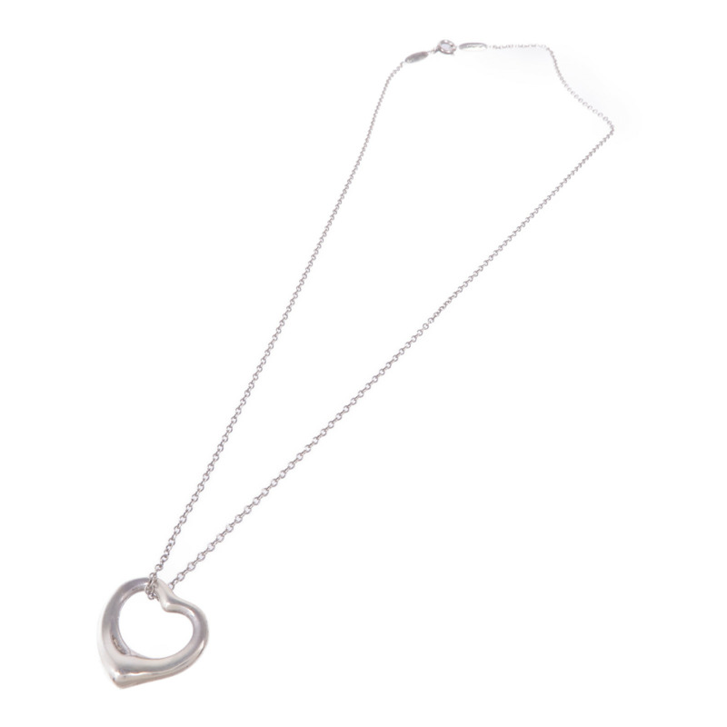 TIFFANY&CO 925純銀Elsa Peretti Open Heart Pendant項鍊-2