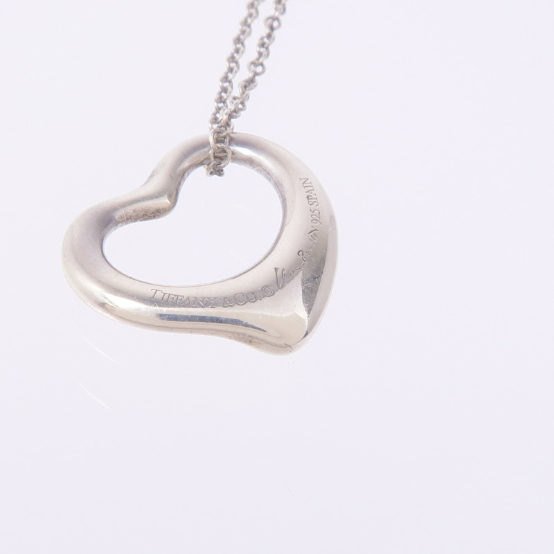 TIFFANY&CO 925純銀Elsa Peretti Open Heart Pendant項鍊-7