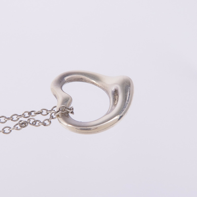 TIFFANY&CO 925純銀Elsa Peretti Open Heart Pendant項鍊-8