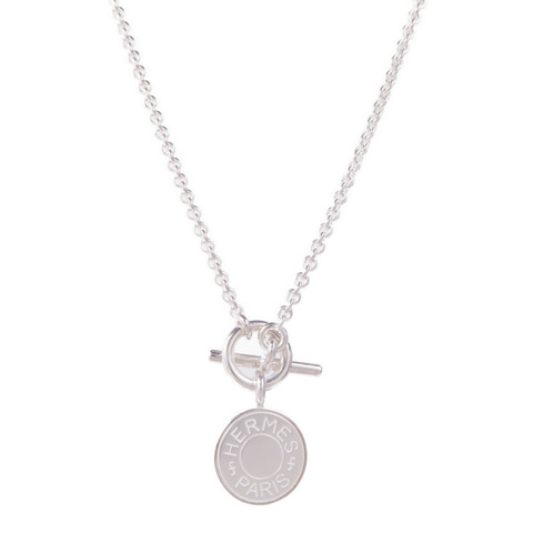 HERMES 925純銀Amulettes Hermès Ex-Libris Pendant項鍊