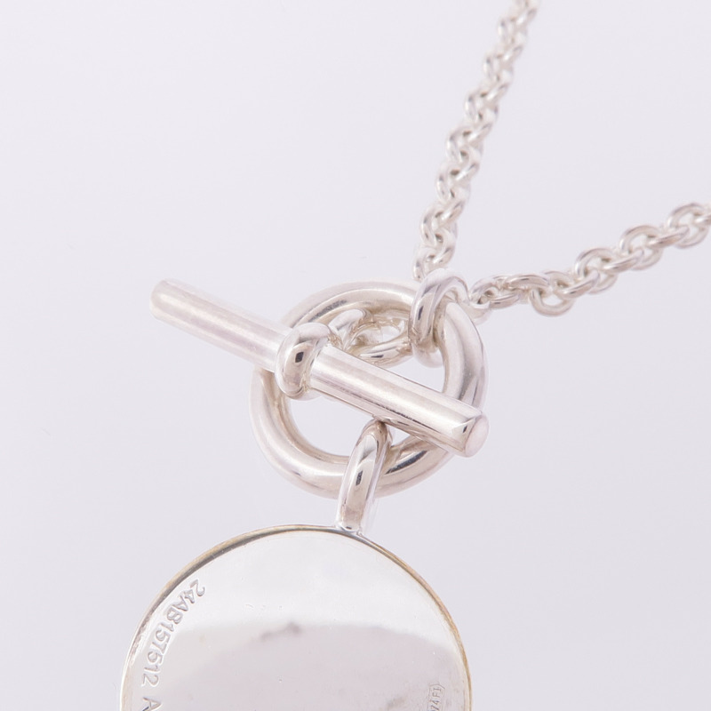 HERMES 925純銀Amulettes Hermès Ex-Libris Pendant項鍊-3